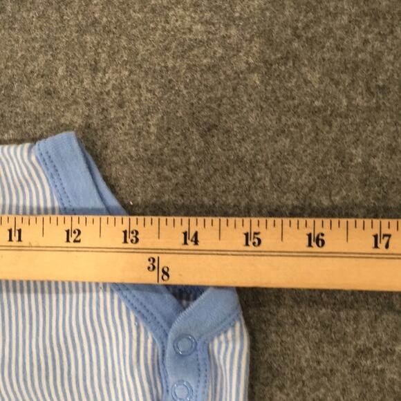 Faded Glory Baby Boy 6-9M ORGANIC Striped Bodysuit 100% Cotton Minimalist Unisex - Picture 7 of 7